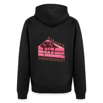 Math 3.14 = Pie - Coincidence? Pi - Unisex Premium Organic Zip Hoodie - black - Back - Nico (187cm)
