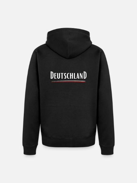 Deutschland-Heimat-Statement - Unisex Premium Bio Zip Hoodie - Schwarz