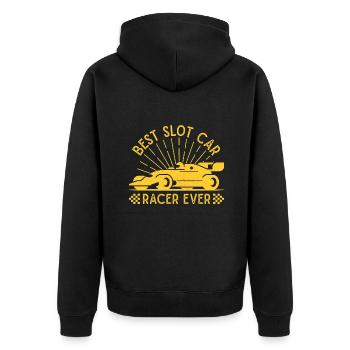 Best Slot Car Racer Ever Slot Car Gift - Unisex Premium Organic Zip Hoodie - black - Back - Nico (187cm)