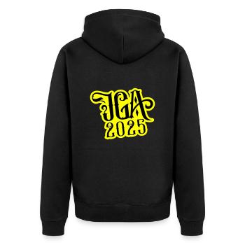 Jga 2025 Junggesellenabschied - Unisex Premium Bio Zip Hoodie - Schwarz - Hinten - Nico (187cm)