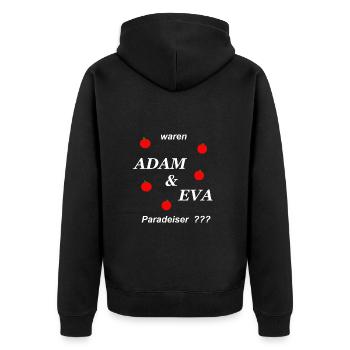 griawigs österreicher leiberl - Unisex Premium Bio Zip Hoodie - Schwarz - Hinten - Nico (187cm)