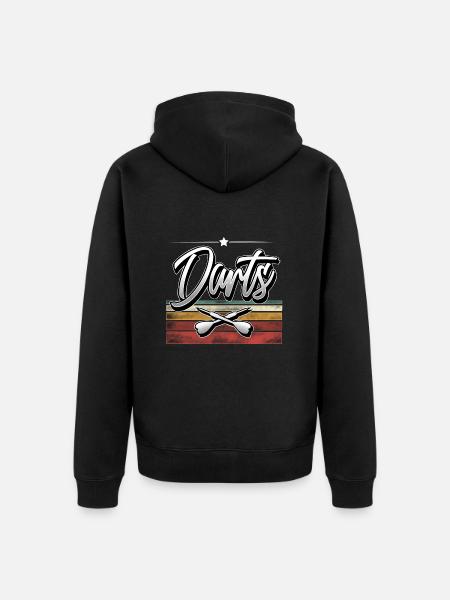 Darts - Unisex Premium Organic Zip Hoodie - black
