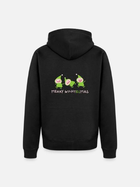 Elves Christmas (b) - Unisex Premium Organic Zip Hoodie - black