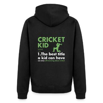 Sport Kid Définition Cricket - Veste à capuche bio Premium Unisexe - noir - Dos - Nico (187cm)