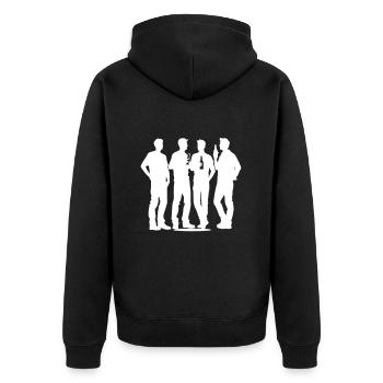 Junggesellen Party Gruppe Urlaub Jga - Unisex Premium Bio Zip Hoodie - Schwarz - Hinten - Nico (187cm)