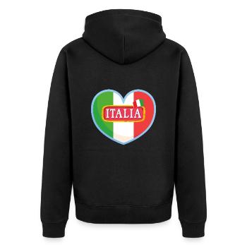 italia - Veste à capuche bio Premium Unisexe - noir - Dos - Nico (187cm)