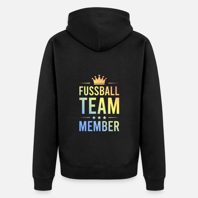 Fussball Team Bunt - Unisex Premium Bio Zip Hoodie - Schwarz
