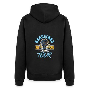 Barcelone 2024 Skeleton - Veste à capuche bio Premium Unisexe - noir - Dos - Nico (187cm)