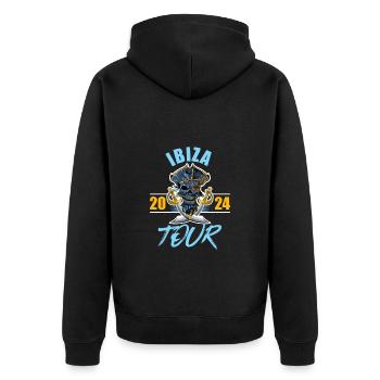 Ibiza 2024 Skeleton - Veste à capuche bio Premium Unisexe - noir - Dos - Nico (187cm)