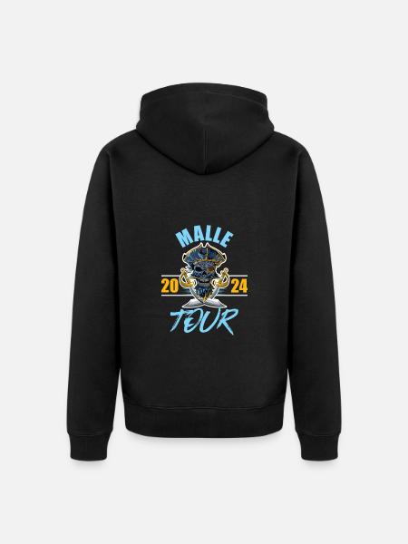 Malle 2024 Skeleton - Unisex Premium Organic Zip Hoodie - black