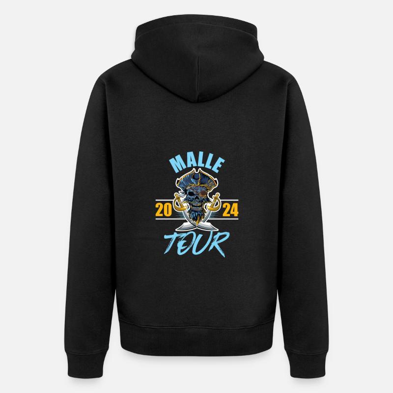 Malle 2024 Squelette - Veste à capuche bio Premium Unisexe - noir