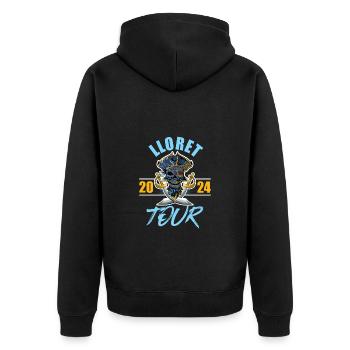 Lloret De Mar 2024 Skelett - Unisex Premium Bio Zip Hoodie - Schwarz - Hinten - Nico (187cm)