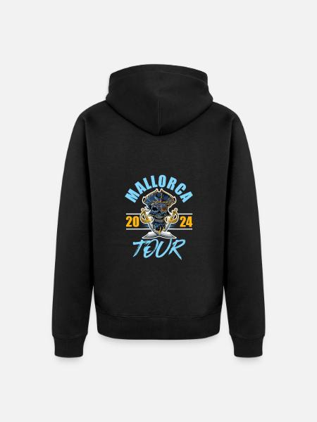 Majorque 2024 Skeleton - Veste à capuche bio Premium Unisexe - noir