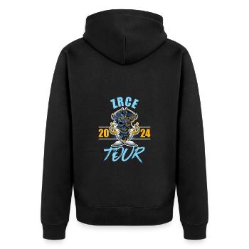 Zrce Party 2024 Skeleton - Unisex Premium Organic Zip Hoodie - black - Back - Nico (187cm)