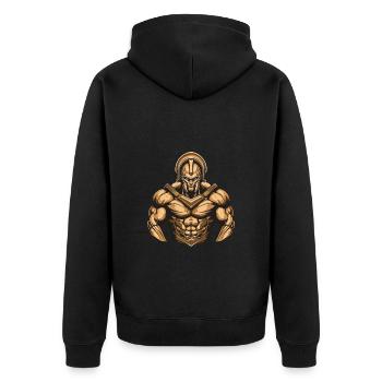 Salle d’entraînement Spartan - Veste à capuche bio Premium Unisexe - noir - Dos - Nico (187cm)