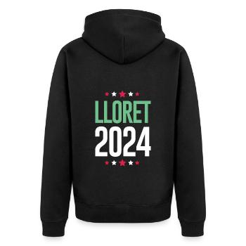 Jours fériés Lloret De Mar 2024 - Veste à capuche bio Premium Unisexe - noir - Dos - Nico (187cm)