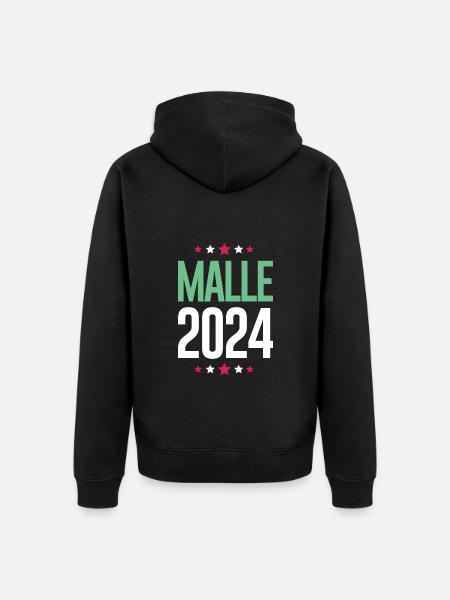 Malle 2024 Holiday - Unisex Premium Organic Zip Hoodie - black