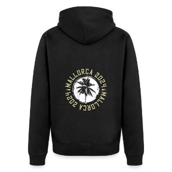 Mallorca 2024 Malle Palme - Veste à capuche bio Premium Unisexe - noir - Dos - Nico (187cm)