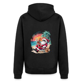 Noël en juillet - Veste à capuche bio Premium Unisexe - noir - Dos - Nico (187cm)