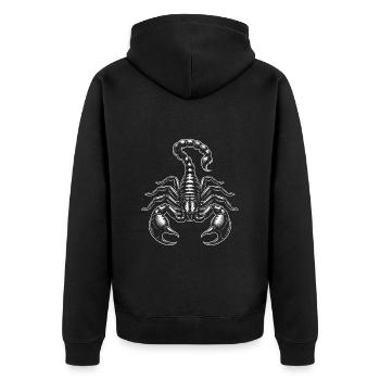Illustration du grand scorpion Scorpion - Veste à capuche bio Premium Unisexe - noir - Dos - Nico (187cm)