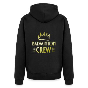 Équipe de badminton - Veste à capuche bio Premium Unisexe - noir - Dos - Nico (187cm)
