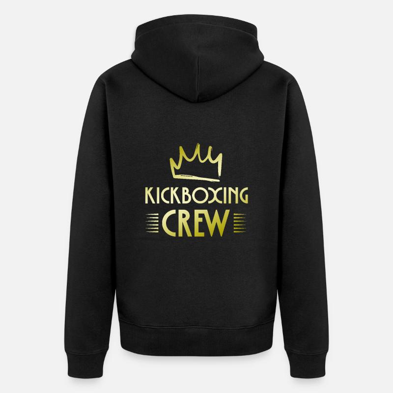 Équipe de kickboxing - Veste à capuche bio Premium Unisexe - noir