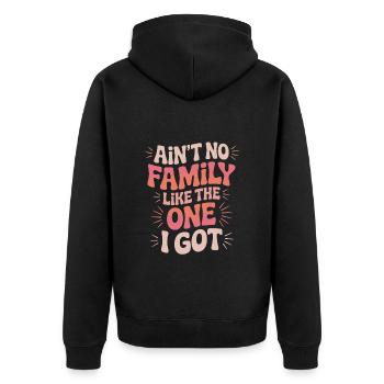 N’y a-t-il pas de famille comme celle que j’ai eue inspirante - Veste à capuche bio Premium Unisexe - noir - Dos - Nico (187cm)