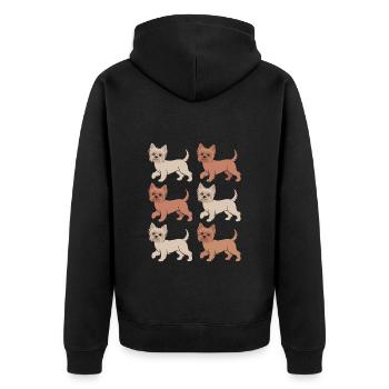 Yorkshire Terrier Diversité Amour - Veste à capuche bio Premium Unisexe - noir - Dos - Nico (187cm)