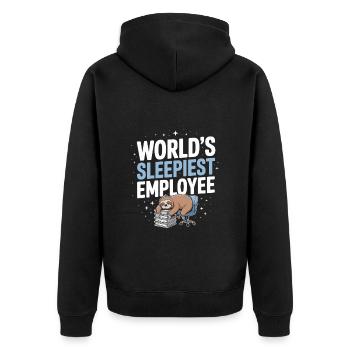 Employé fatigué Design pour l’humour de bureau et - Veste à capuche bio Premium Unisexe - noir - Dos - Nico (187cm)