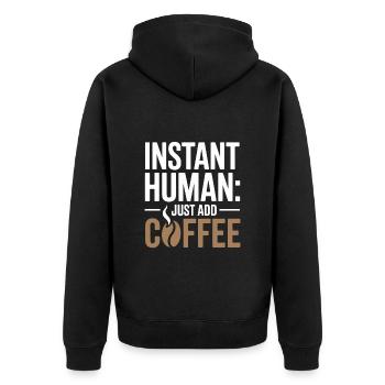 Instant Human : il suffit d’ajouter des amateurs d’humour au café - Veste à capuche bio Premium Unisexe - noir - Dos - Nico (187cm)