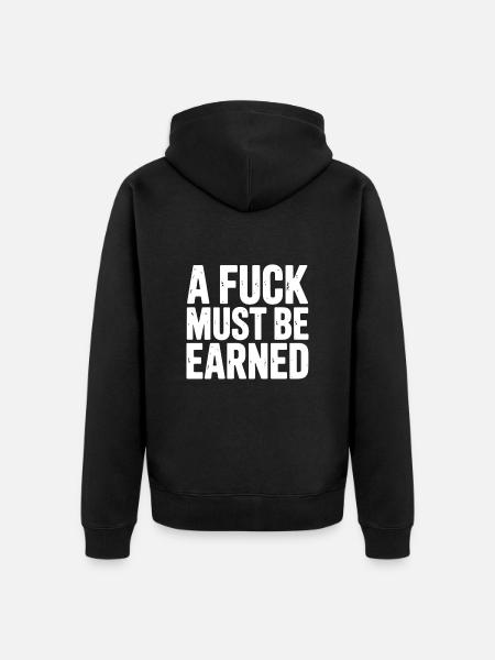 Une doit être mérité - Veste à capuche bio Premium Unisexe - noir