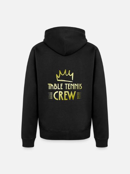 Table Tennis Crew - Unisex Premium Bio Zip Hoodie - Schwarz