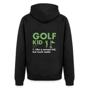 Sport Kid Définition Golf - Veste à capuche bio Premium Unisexe - noir - Dos - Nico (187cm)