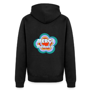 MERCI. MAÎTRESSE. MAÎTRE. MERCI MAÎTRESSE - Veste à capuche bio Premium Unisexe - noir - Dos - Nico (187cm)