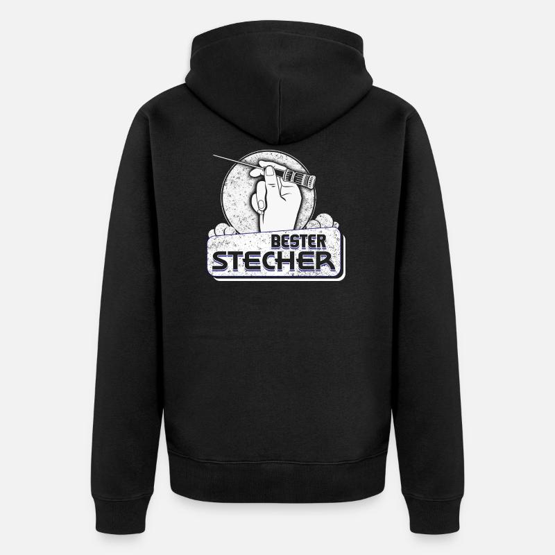 Bester Stecher Krankenpfleger - Unisex Premium Bio Zip Hoodie - Schwarz