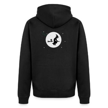 The Witch / The Witch - Unisex Premium Organic Zip Hoodie - black - Back - Nico (187cm)