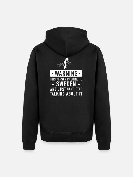 Schweden Typisches Feriengeschenk - Unisex Premium Bio Zip Hoodie - Schwarz