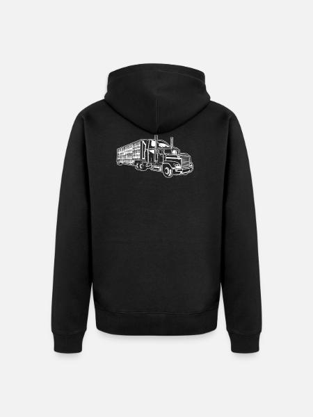 Camion / camion 01_weiß - Veste à capuche bio Premium Unisexe - noir