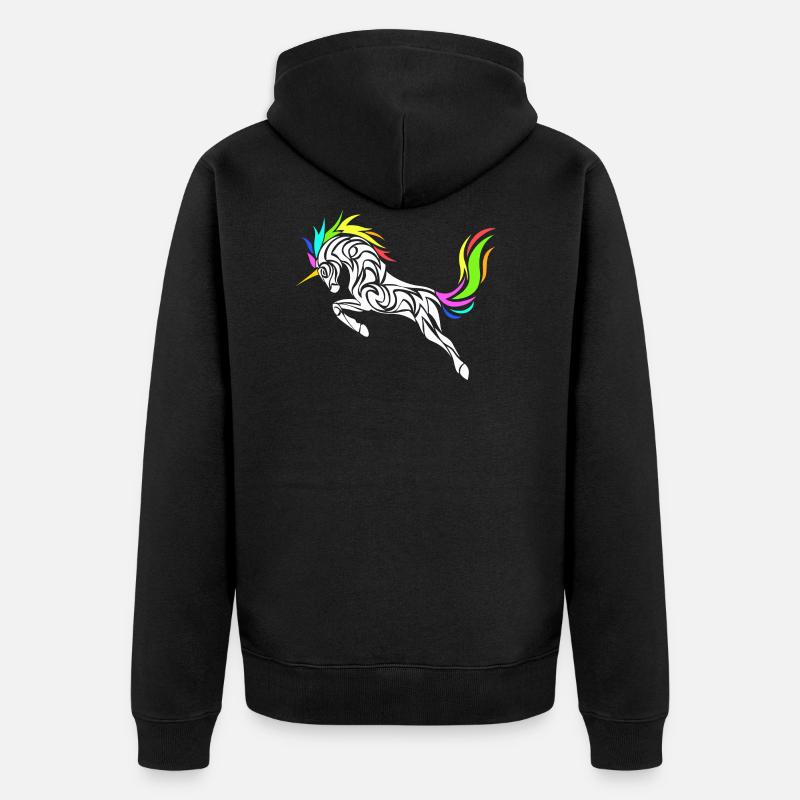 LICORNE STYLISÉE - Veste à capuche bio Premium Unisexe - noir