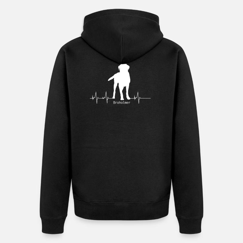 Broholmer chemise Heartbeat - Veste à capuche bio Premium Unisexe - noir