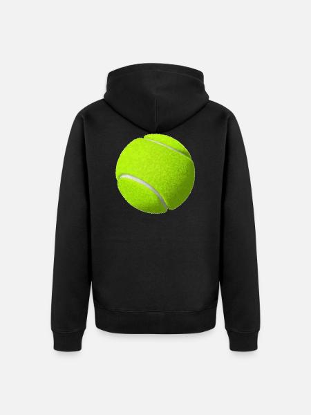 Tennis - Unisex Premium Bio Zip Hoodie - Schwarz