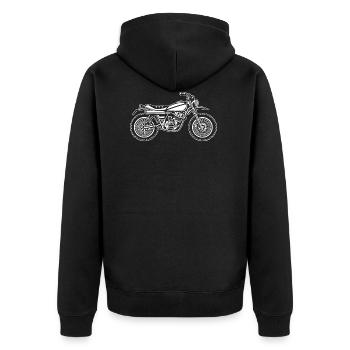 Motocross Enduro moto 01_weiß - Veste à capuche bio Premium Unisexe - noir - Dos - Nico (187cm)