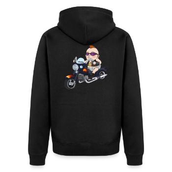Moto Bébé Punker Peace Lunettes de soleil Couches - Veste à capuche bio Premium Unisexe - noir - Dos - Nico (187cm)