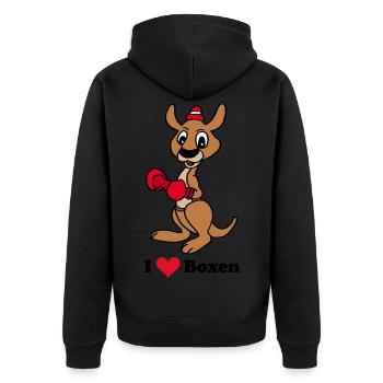 kangourou - Veste à capuche bio Premium Unisexe - noir - Dos - Nico (187cm)