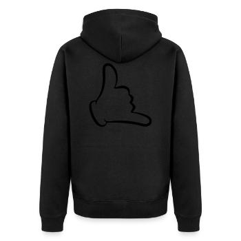 Shaka :) - Veste à capuche bio Premium Unisexe - noir - Dos - Nico (187cm)