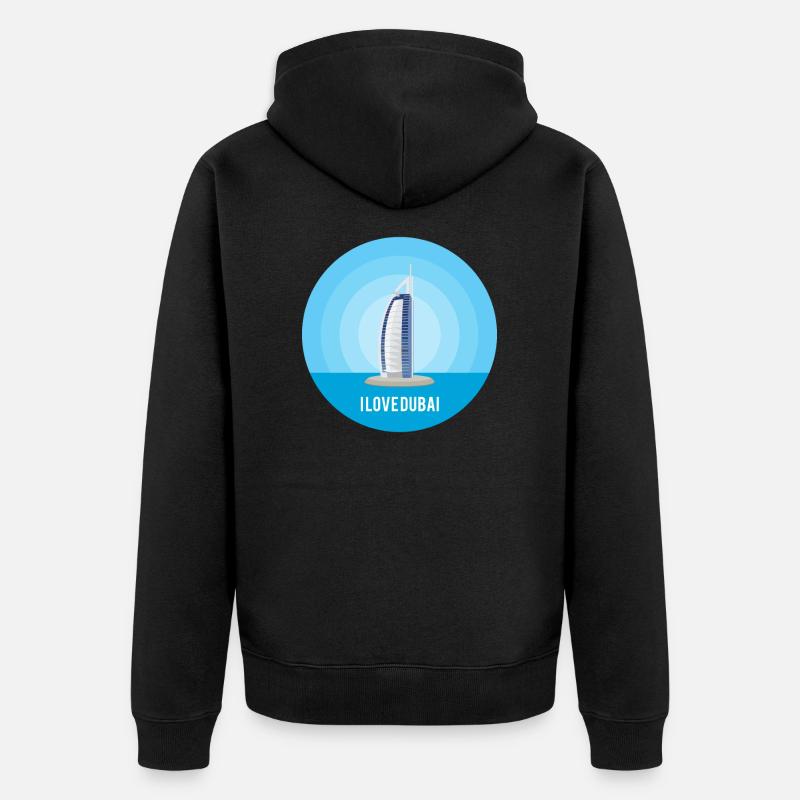 J'aime Dubaï - Veste à capuche bio Premium Unisexe - noir