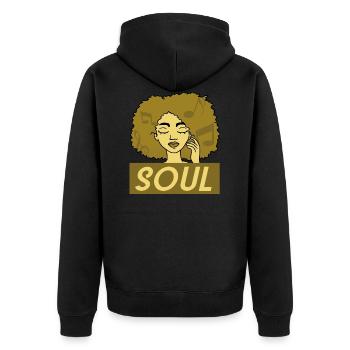 Afro soul - Veste à capuche bio Premium Unisexe - noir - Dos - Nico (187cm)