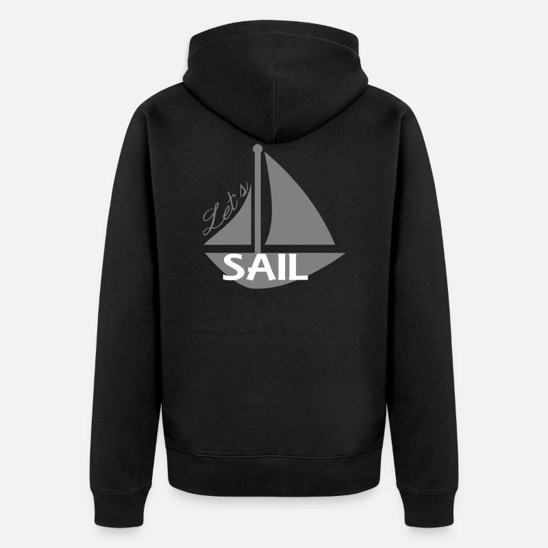 Let s sail - Veste à capuche bio Premium Unisexe - noir