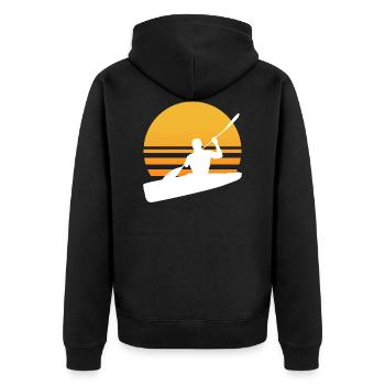 Kayak Sun Vintage Années 70 - Veste à capuche bio Premium Unisexe - noir - Dos - Nico (187cm)