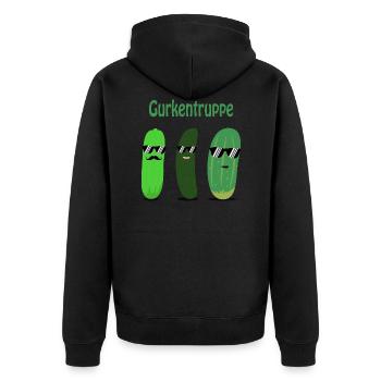 Cucumbers - cucumber - cucumber soup - Unisex Premium Organic Zip Hoodie - black - Back - Nico (187cm)